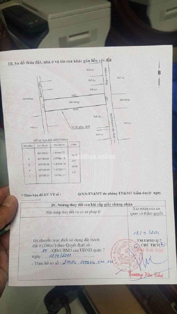 Bán Lô đất đẹp 2 mặt tiền trước sau đường hẻm rông 8m phường phú thuận Quận 7. TPHCM.