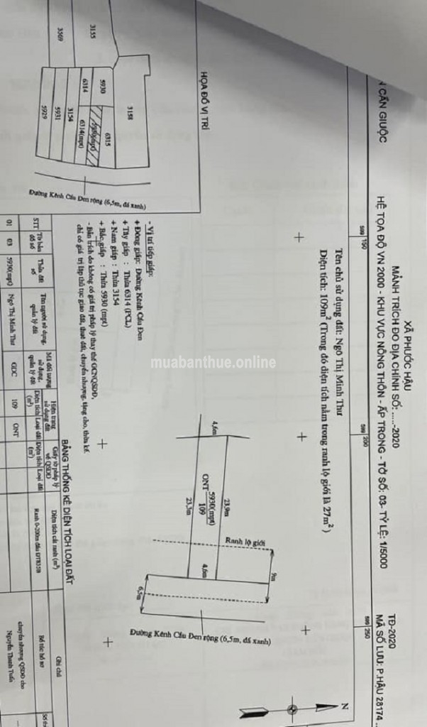 Chính chủ gửi Bán 2 Nền Đất đẹp giá kinh doanh...thuộc ấp Trong Xã Phước Hậu Cần Giuộc Long An.