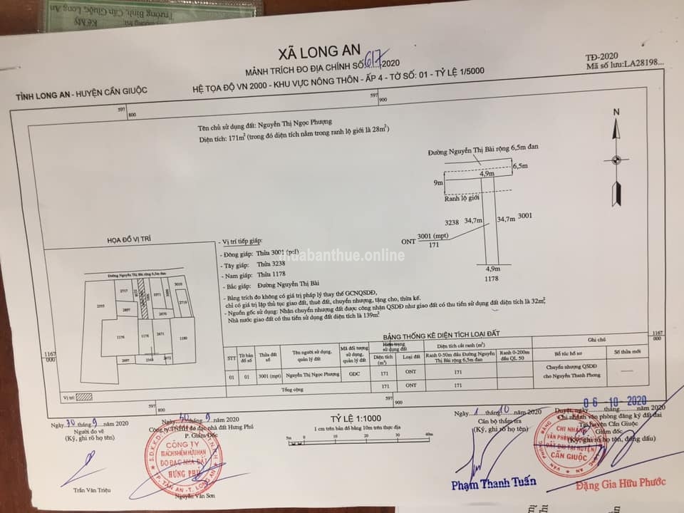 Chính chủ gửi bán 3 nền Đất đẹp Thổ Cư SHR mặt Tiền Đường Đan 6.5m Nguyễn Thị Bài