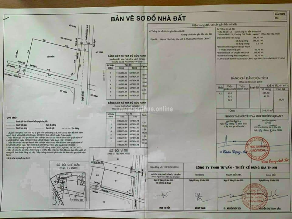 Xe hơi vi vu. Góc 2 mặt tiền. gần chợ Gò Ô Môi Phường Phú Thuận Quận 7. TPHCM.