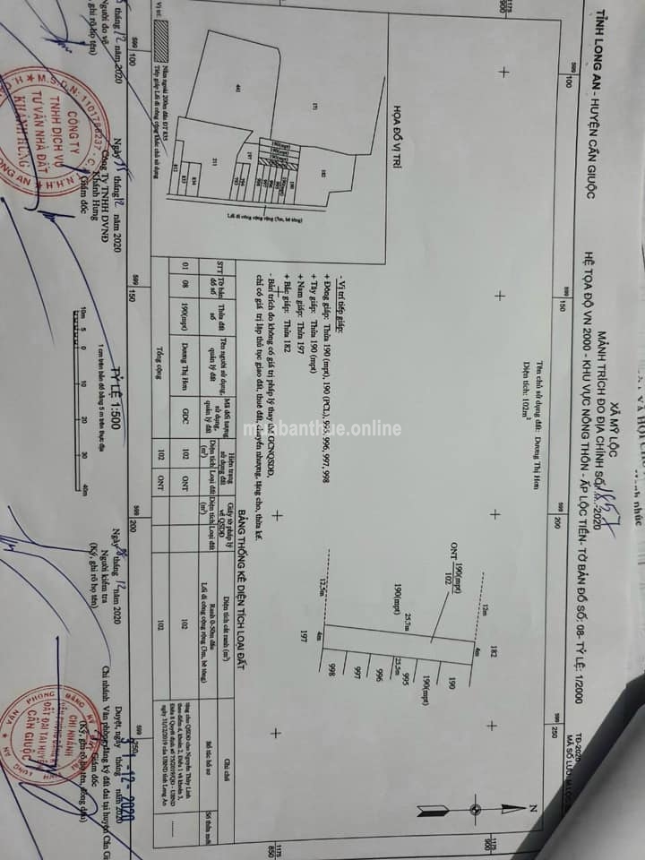 Tc có 4 nền lô nhì đường ấp Văn Hoá Lộc Tiền Mĩ Lộc Cần Giuộc Long An.