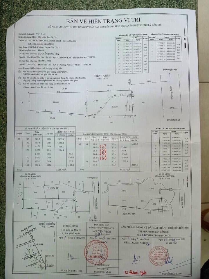 Bán 5521.7m2 đất mặt tiền đường Rừng Sác thuốc xã Bình Khánh, huyện Cần Giờ.