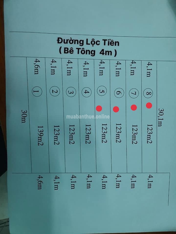 Hot hot... Hàng mới ra lò vị trí cực đẹp mặt tiền ấp VH Lộc Tiền đường xe Tải nhẹ đậu trước Đất.