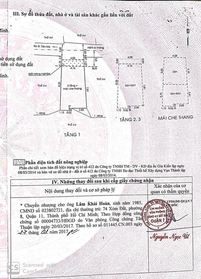 Bán nhà 11/2A đường Tân Mỹ, phường tân phú, Quận 7