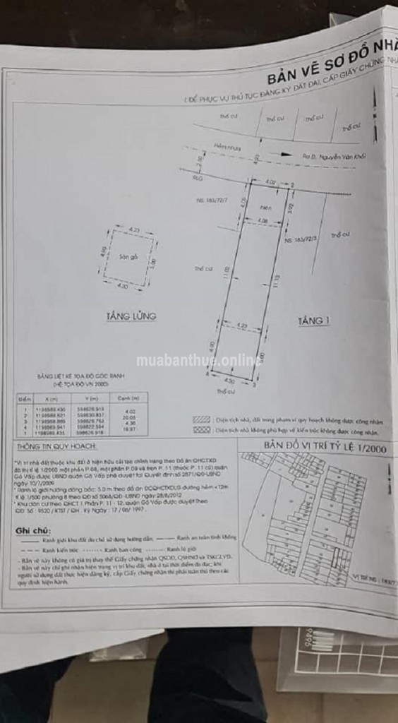 Bán Nhà 183/.. Nguyễn Văn Khối.. Gò Vấp HCM