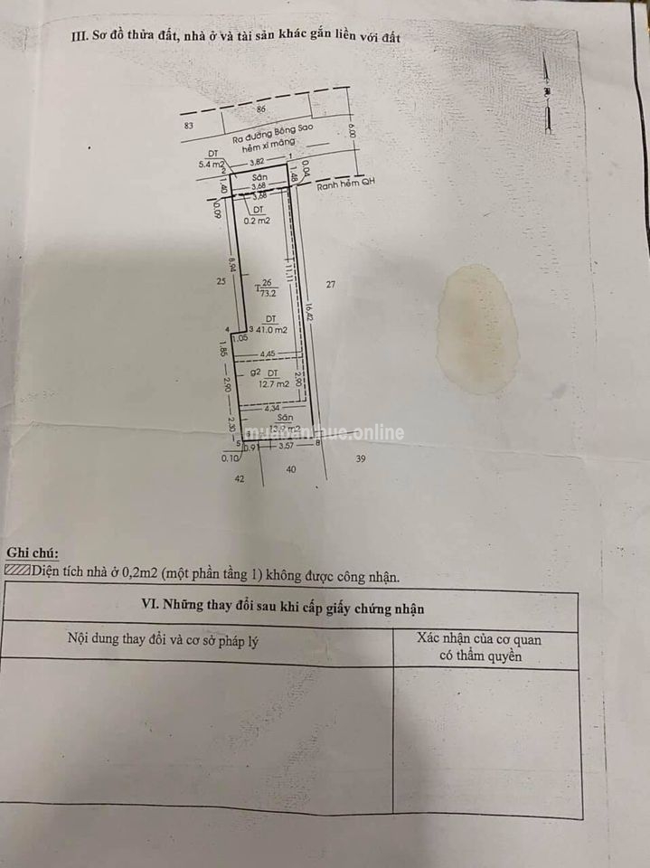 4 tỷ 980tr - nhà nát 73.2 m2 đường Bông Sao P5 , Q8.