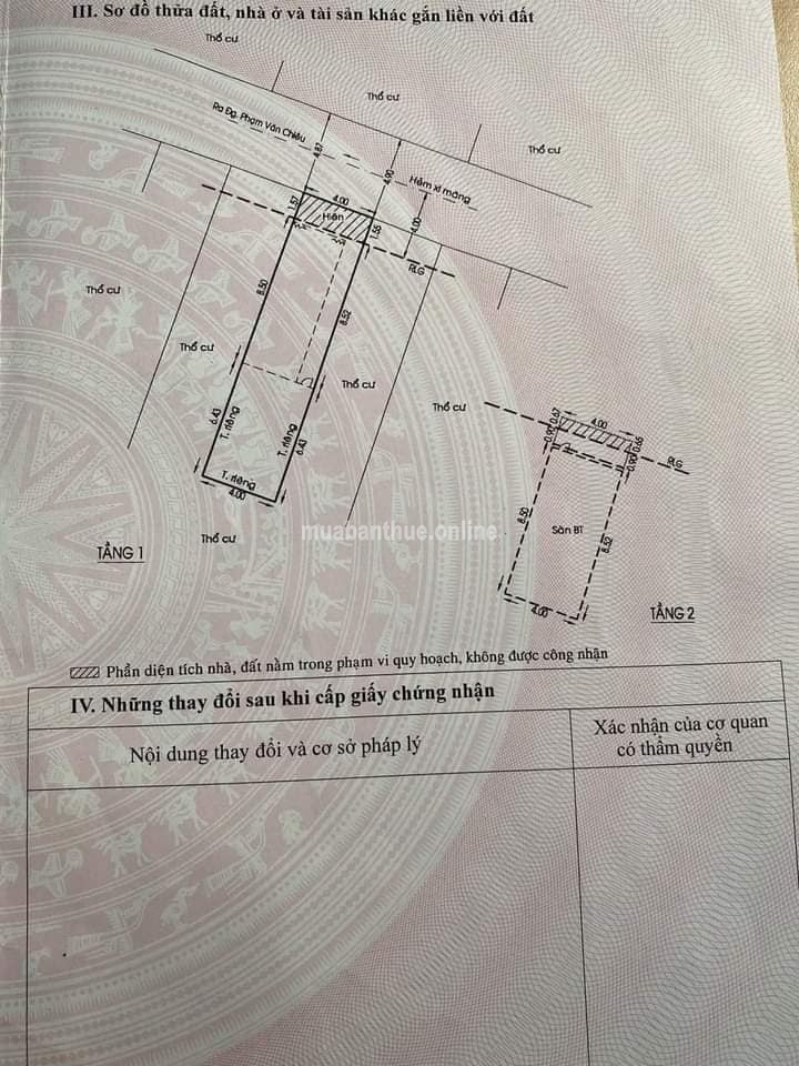 Bán nhà đường Phạm Văn chiêu,phường 9,gò vấp