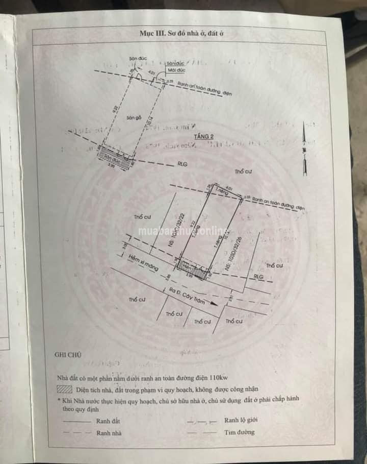 Bán nhà đường cây Trâm phường 8 gò vấp