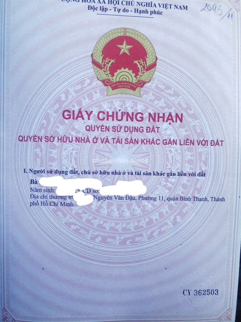 Chính chủ cần bán nhà Bình Thạnh Tphcm