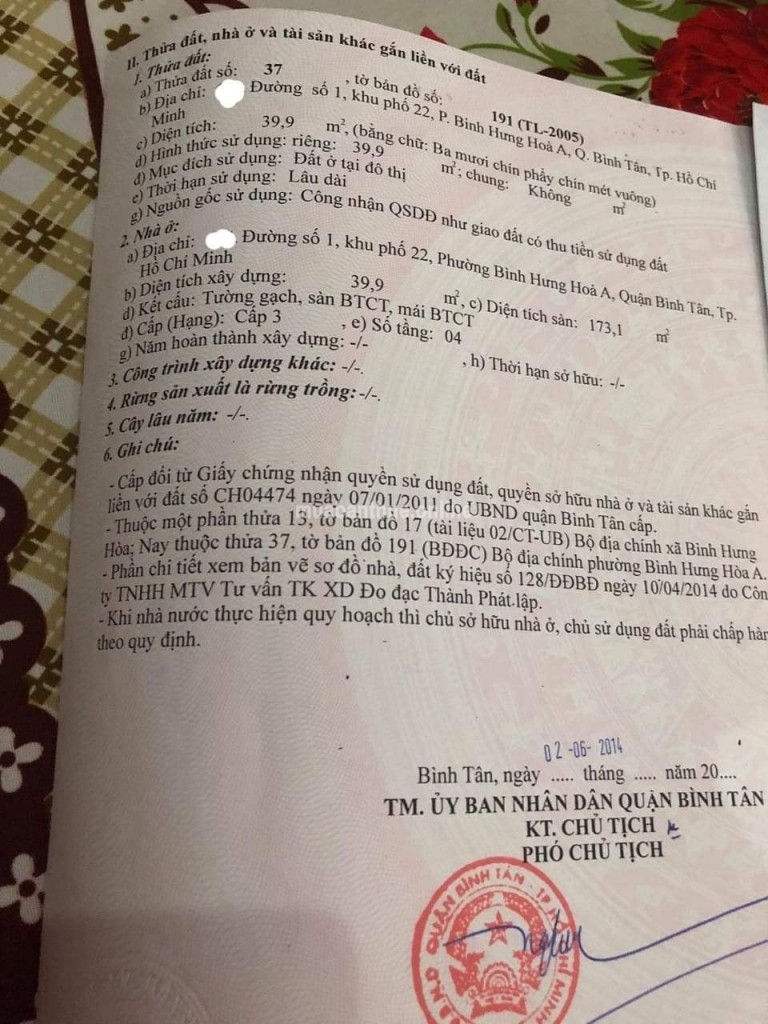 Bán nhà mặt tiền chỉ bằng giá trong hẻm. đường số 1 phường bình hưng hòa A quận bình tân.