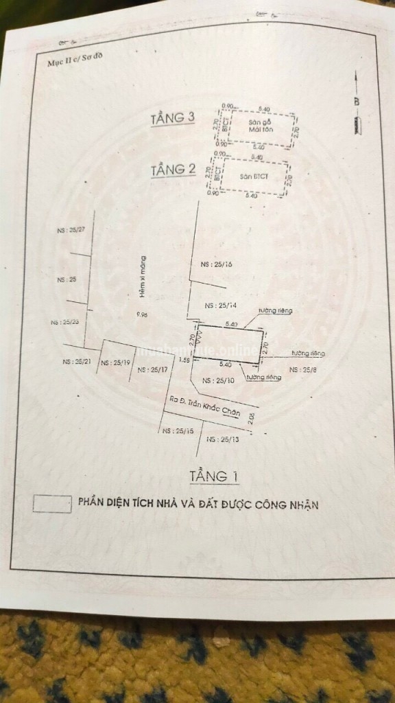 Nhà bán hẻm 25/12 Trần Khắc Chân phường tân Định quận 1