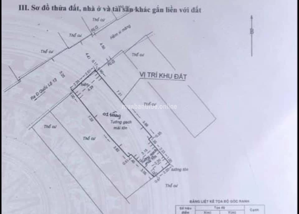 Bán nhà cấp 4 Quốc Lộ 13 phường 26 Bình Thạnh.