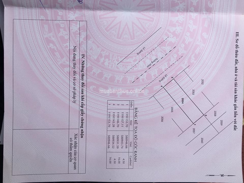 Bán đất MT đường 6C. Gần trường học Võ Văn Vân.