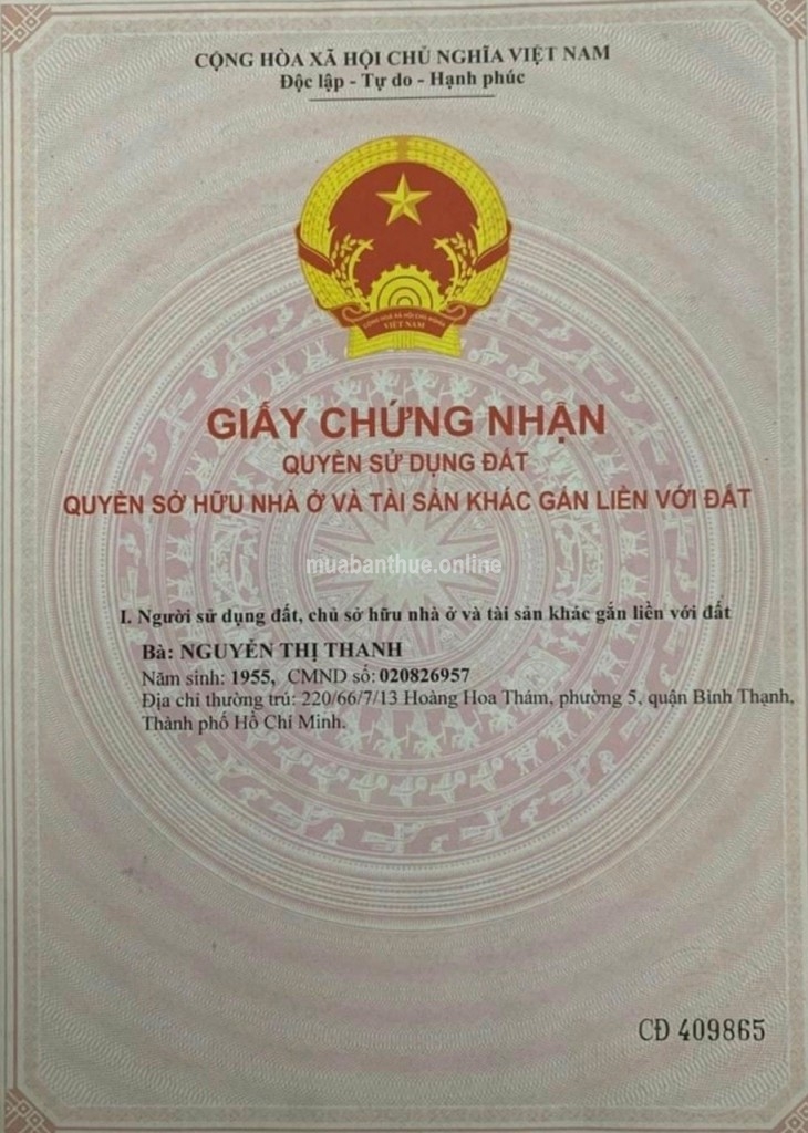 Lô đất ngay chợ Cây Quéo