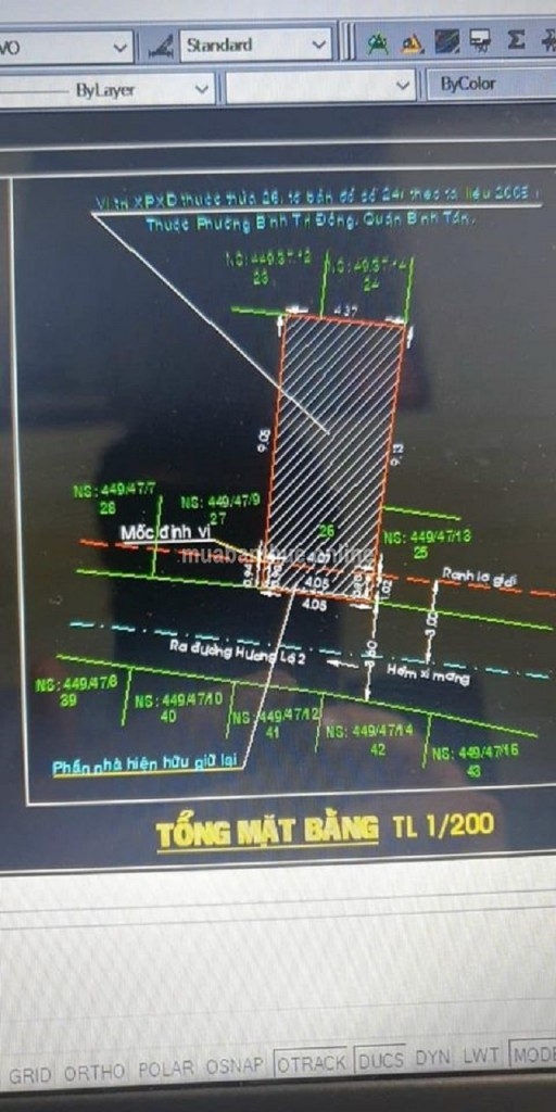 Nhà 449/47/ hương lộ 2 hẻm chợ ngã tư bốn xã