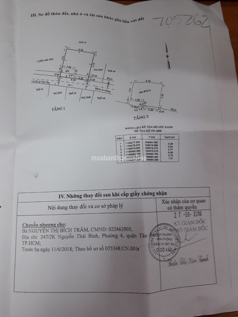 Nhà hẻm đường số 4 , Phường 11 , Gò Vấp