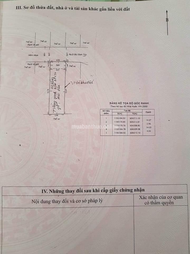 Chốt Gấp 4ty9. -- 56m2 Bùi Đình Tuý. HXH