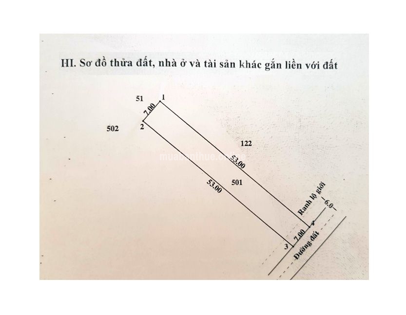 Đất thổ cư xã Trung Lập Hạ, huyện Củ Chi