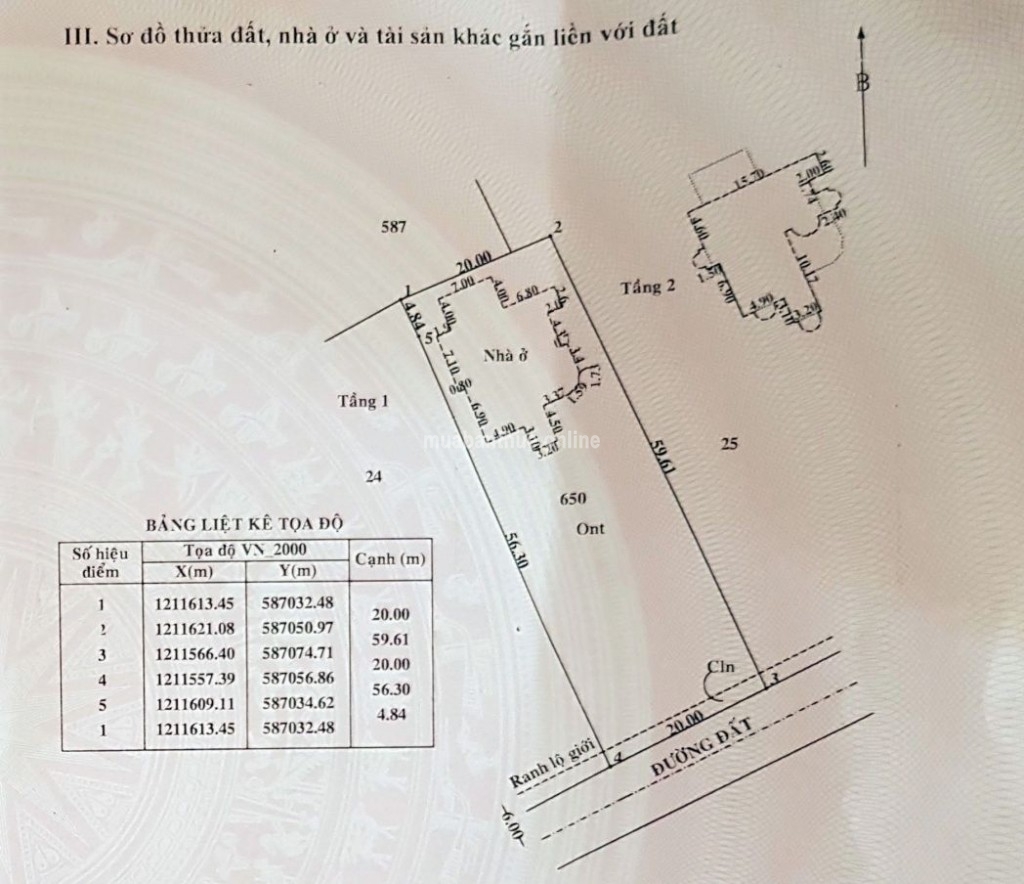 Bán biệt thự xã Tân Phú Trung, H.Củ Chi