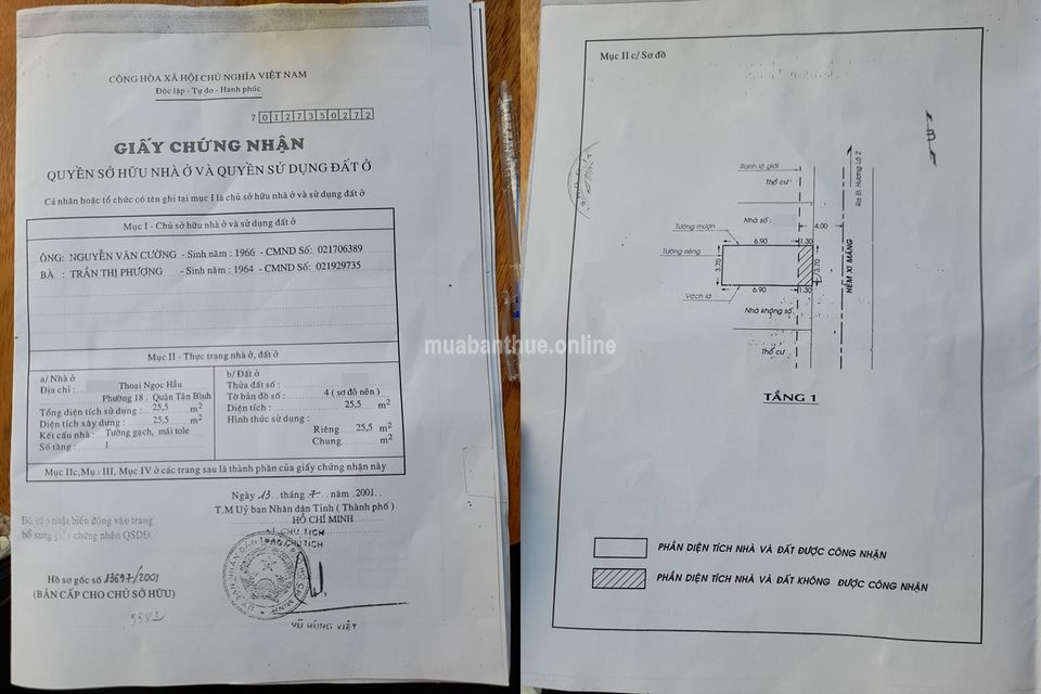 Bán nhà Thoại Ngọc Hầu, Phú Thạnh, Tân Phú , Ngay ngã tư Lũy bán bích - thoại ngọc Hầu, gần UBND Quận