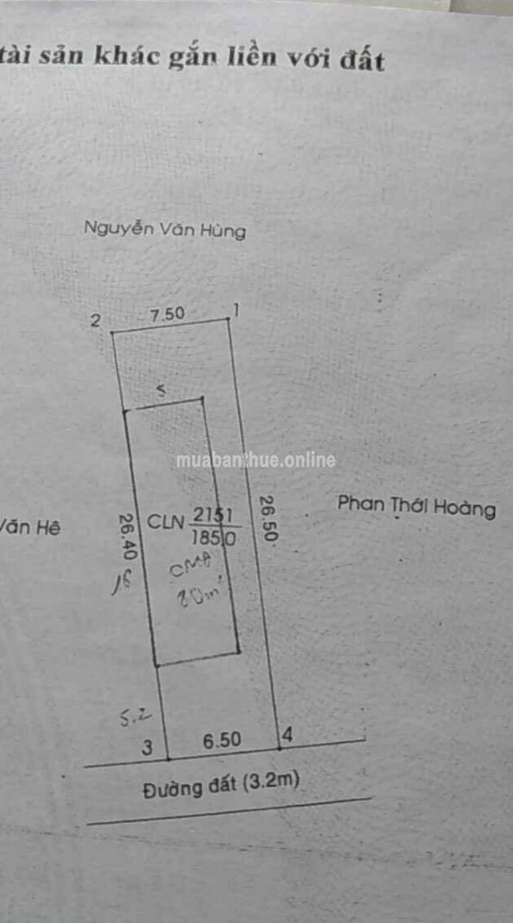 Đất 1/ Huỳnh Thị Hiếu, Tân An. TDM Bình Dương