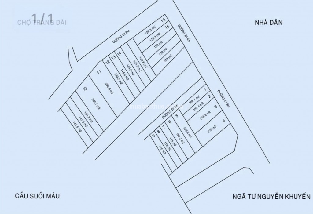 Bán lô đất mới ra sổ ở gần chợ Trảng Dài.