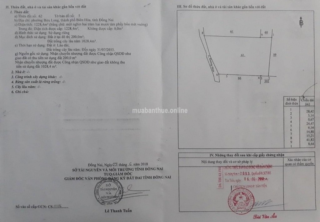 Cần Bán Đất Nền Tại Bửu Long, Biên Hòa, Đồng Nai