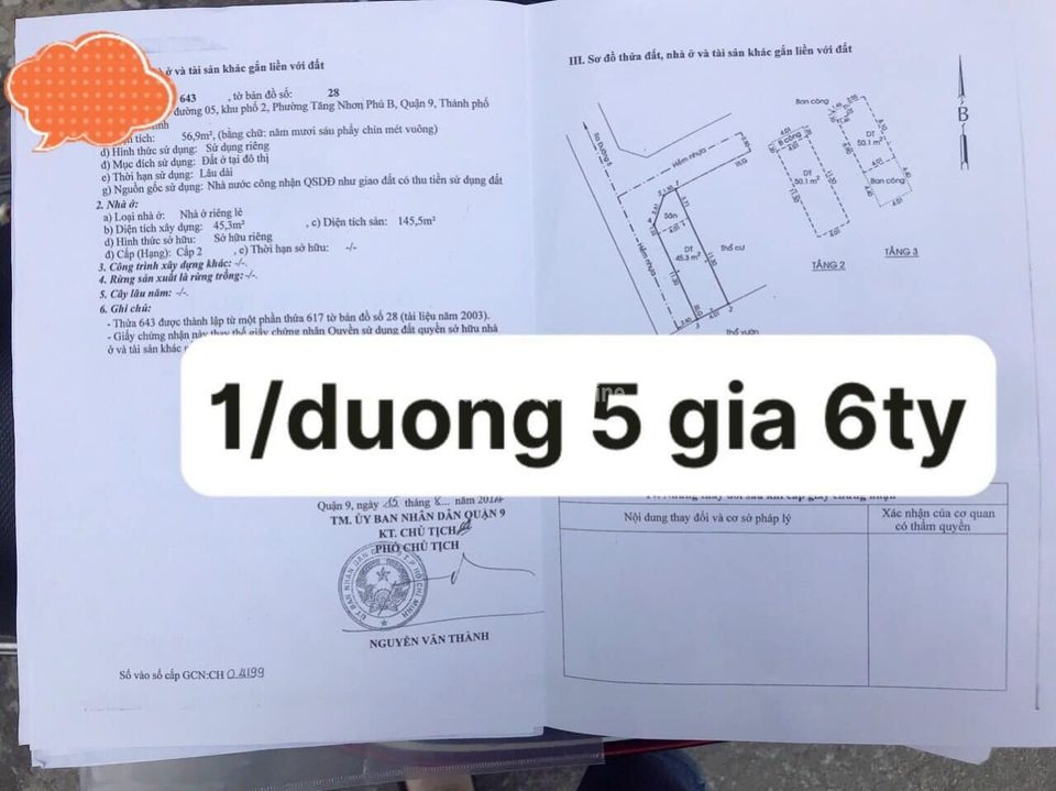 Bán Căn góc 2 mặt tiền, quận 9