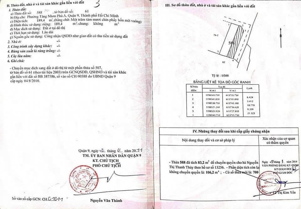 Đất Hẻm 31 Đường 160, Tăng Nhơn Phú A, Q9 cũ