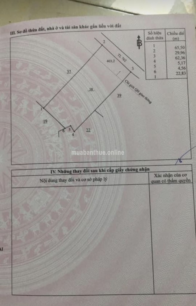 Đất Mặt tiền 762 - Xã Cây Gáo - Trảng Bom