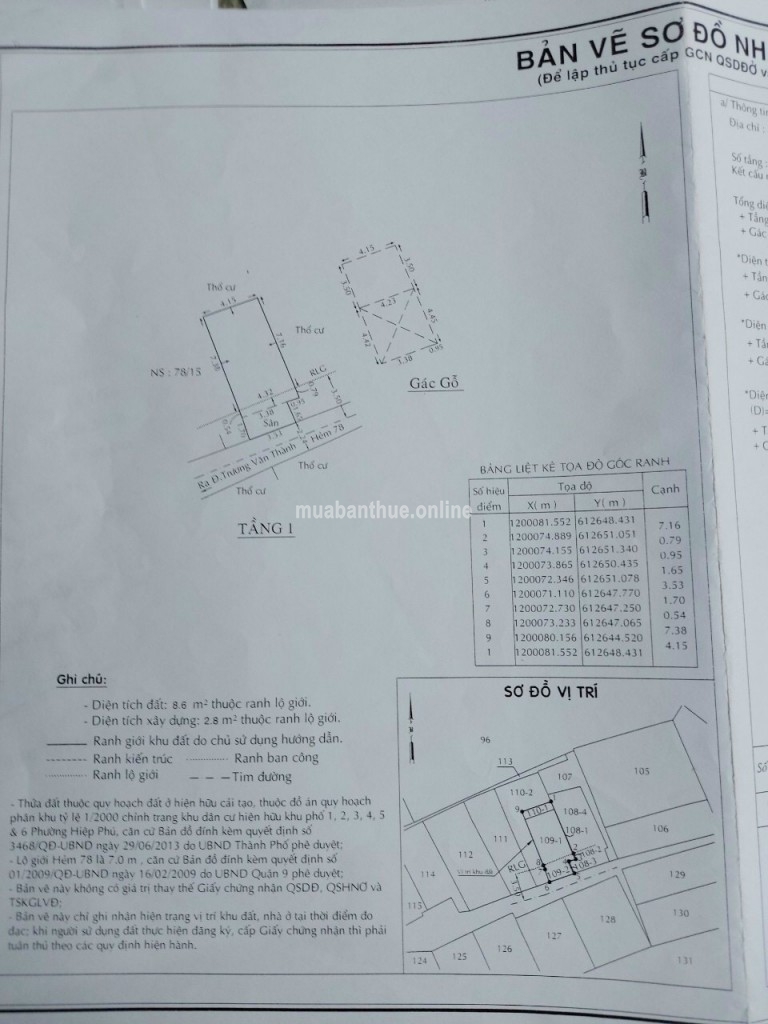 Bán Nhà Trệt Lửng Đường Trương Văn Thành p.Hiệp Phú Q9