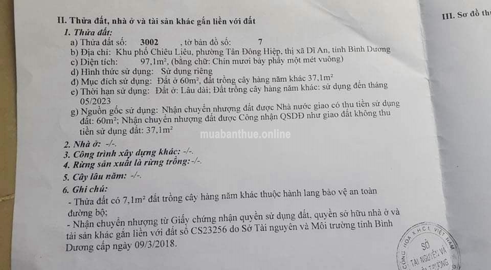 Bán Đất 2 Mặt Tiền Đường 5m Thông