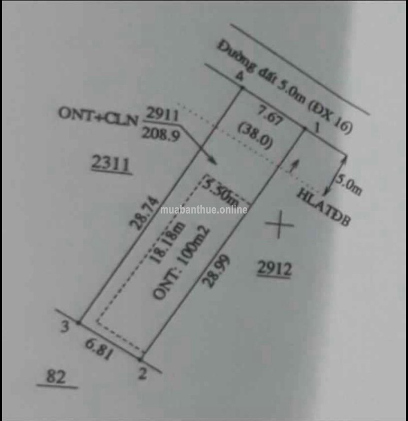 Đất Nhánh DT744, Phú An Tx Bến Cát