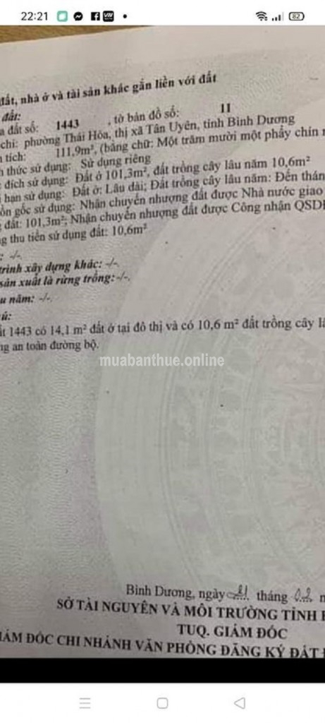 Cần bán căn nhà sổ riêng Thái Hòa, Tân Uyên BD