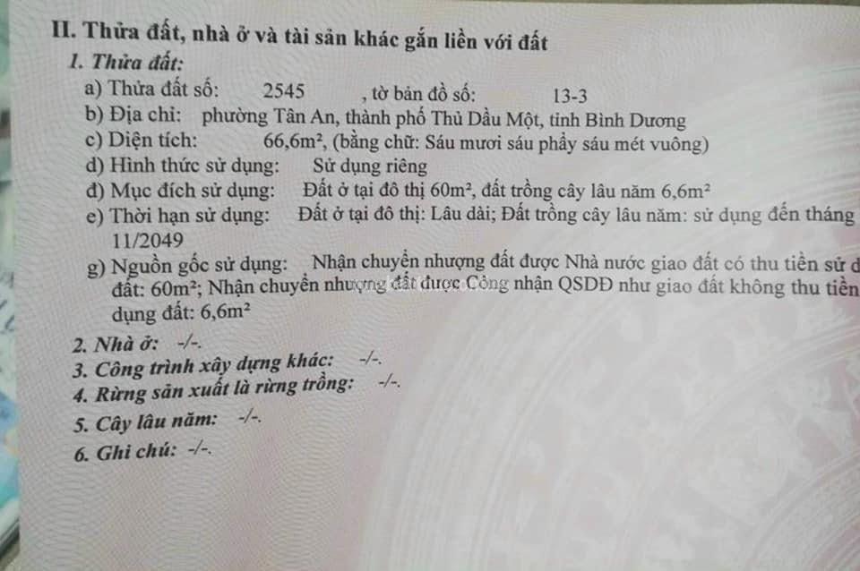 Bán Đất Tân An TDM Gần ngã tư cây me