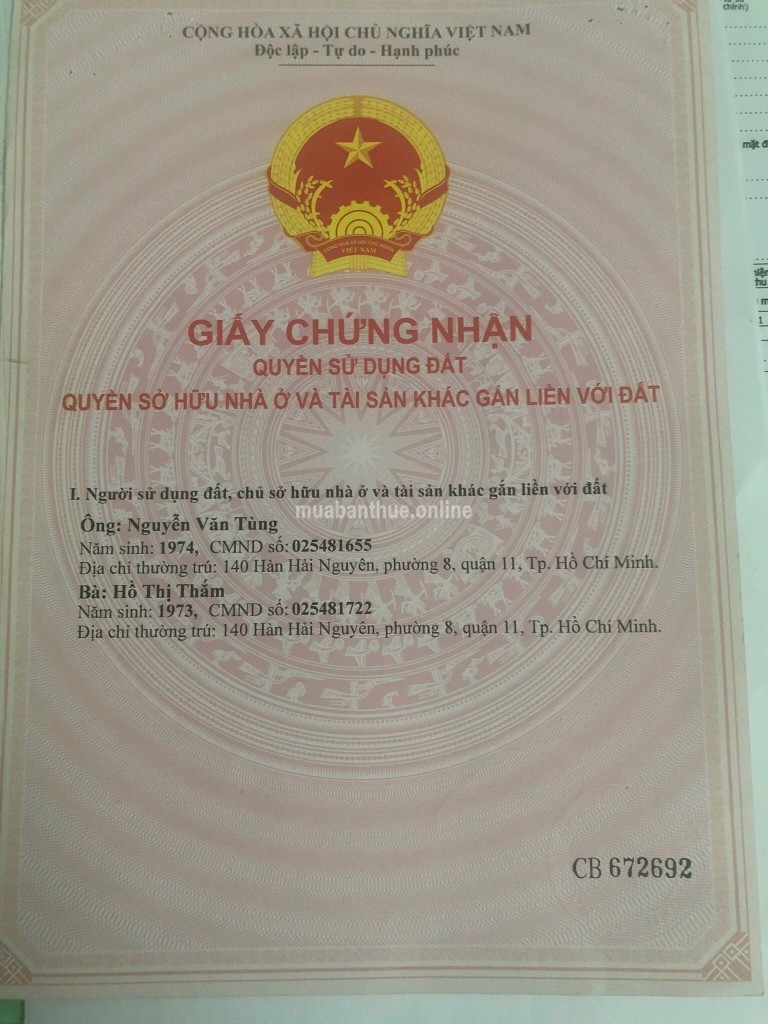 Bán gấp nhà đường Liên Khu 5-6 Quận Bình Tân diện tích 85,7m2