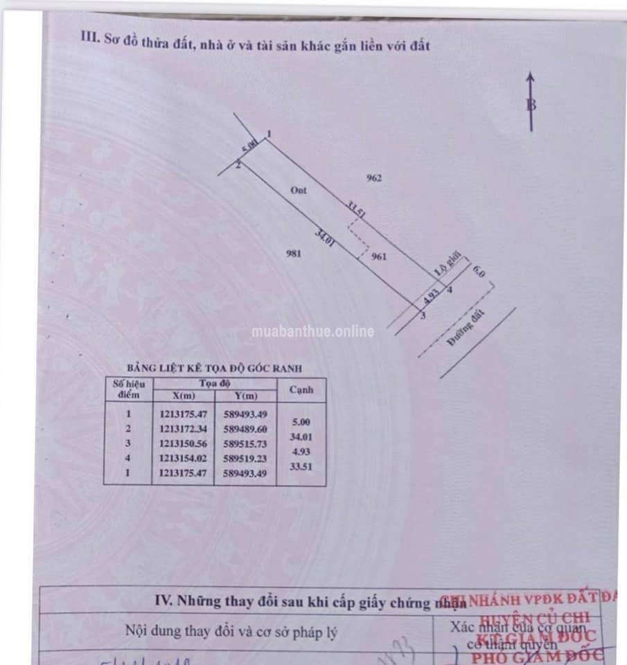 Dt 5 * 34 = 165 --Thổ Cư = 98