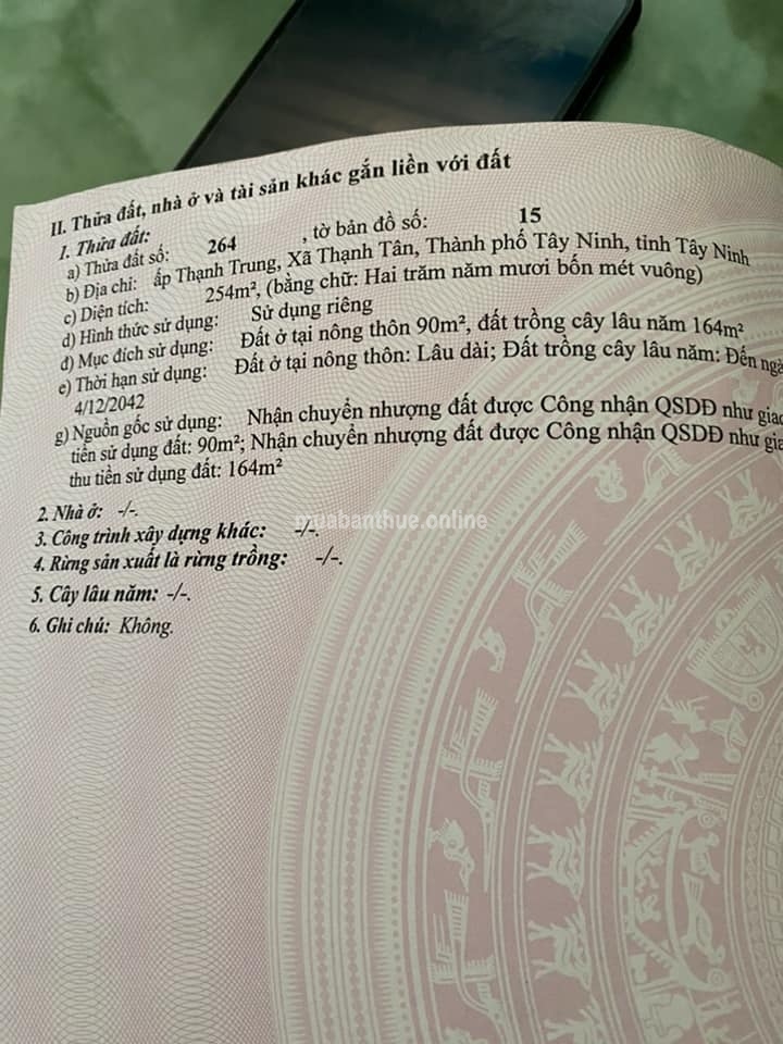 Bán đất gần chợ thạnh tân TPTN