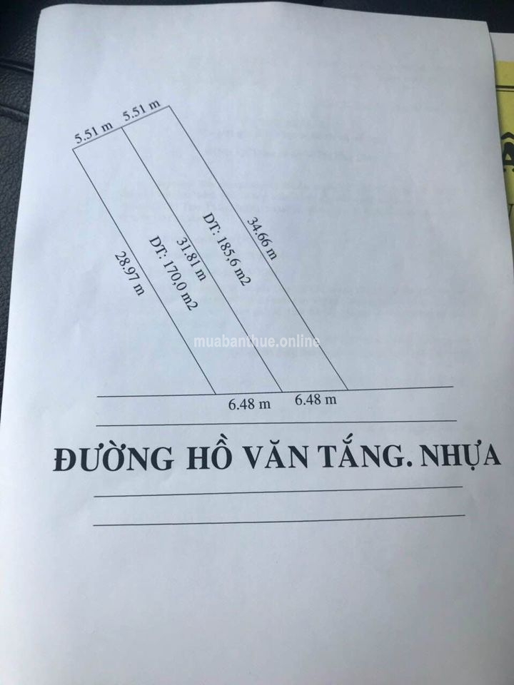 -Bán đất mặt tiền đường Hồ Văn Tắng xã Tân Phú Trung Củ Chi có diện tích 6.5 x 30,5m .