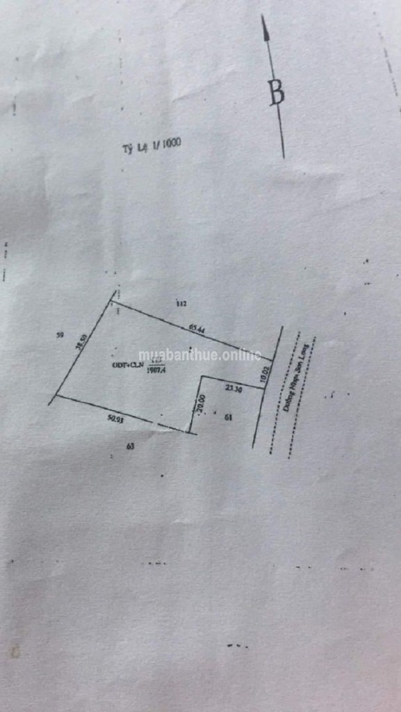 Đất mặt tiền đường nhựa chính Sơn Long- phường Sơn Giang. Đối diện xéo nhà thờ.