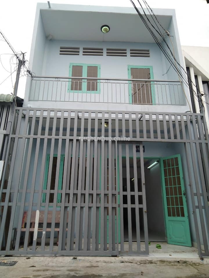 Nhà SHR 4,16x12m, nở hậu 4,74m, sổ công nhận 53,9m, nhà 1 trệt, 1 lầu, 2 phòng ngủ, 2 toilet, hẻm 4m