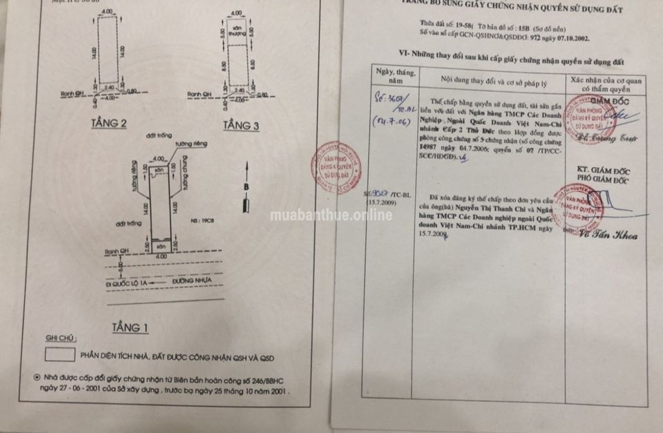 Bán nhà 1T2L MT thạnh lộc 08