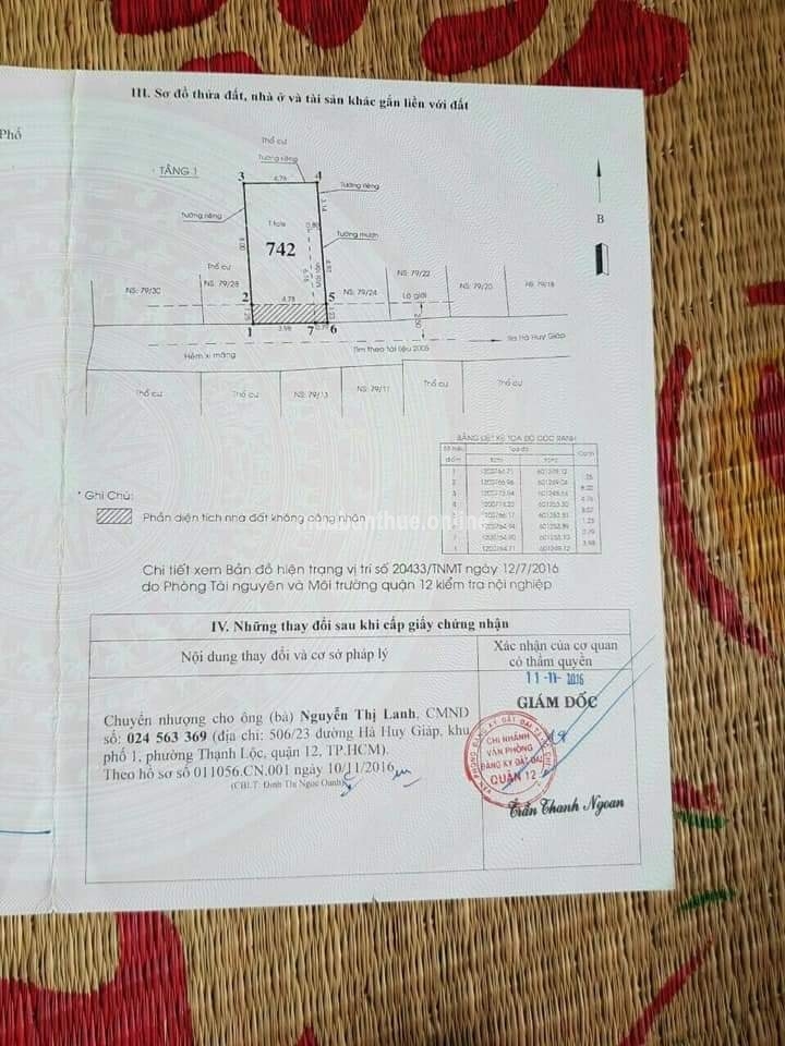 Bán nhà nát Thạnh Lộc 08, Ngay Ngã Tư Ga Q12