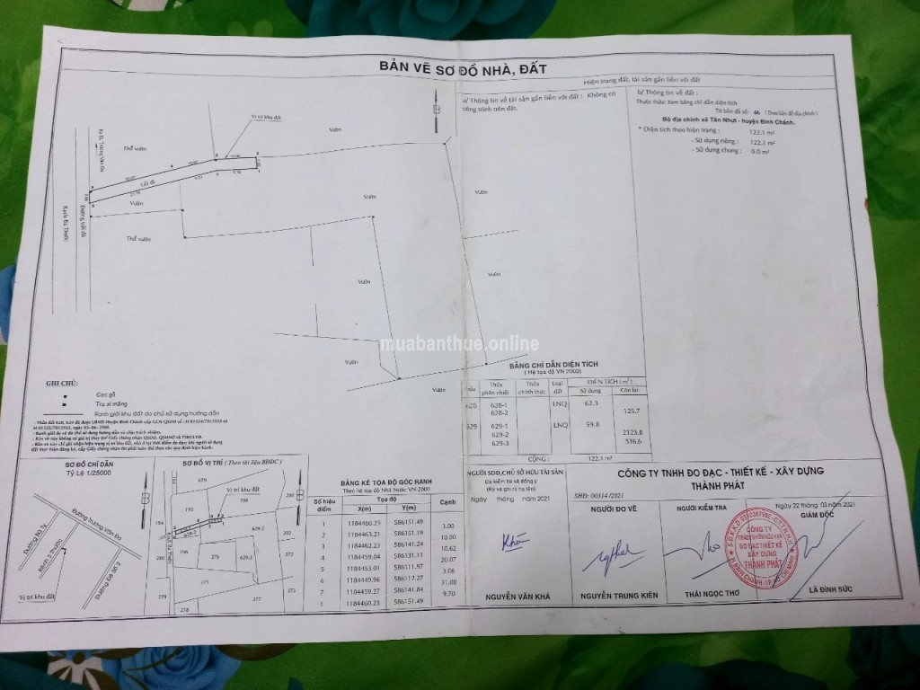 Bán 11333 m2 đất nông nghiệp có 493m2 thổ cư gần UBND xã Tân Nhựt