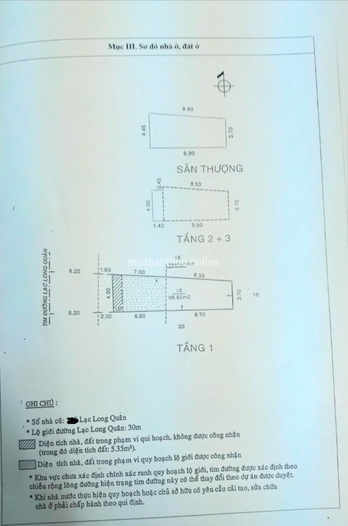 CC Bán nhà mặt tiền Lạc Long Quân, phường 8, quận Tân Bình, HCM