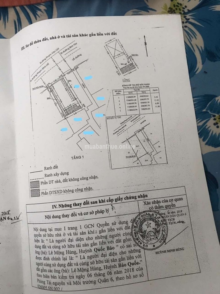 CC Bán nhà phố đường Phạm Văn Chí, Phường 1, Quận 6, Tp. HCM