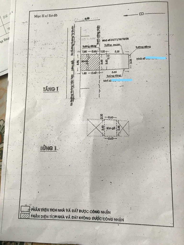 CC Bán nhà 1 lầu đường Dương Tự Quân, P. An Lạc, Q. Bình Tân, Tp. HCM