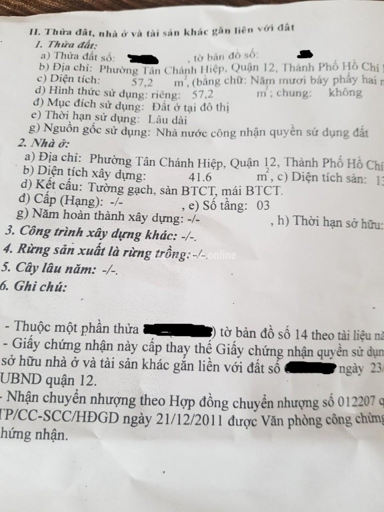 CC Bán nhà HXH đường Tân Chánh Hiệp 10, KP 10, phường Tân Chánh Hiệp, quận 12