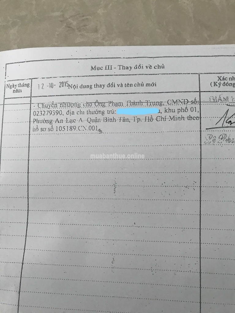 CC Bán nhà 3 tấm HXH đường Tên Lửa, P. An Lạc A, Q. Bình Tân, Tp. HCM