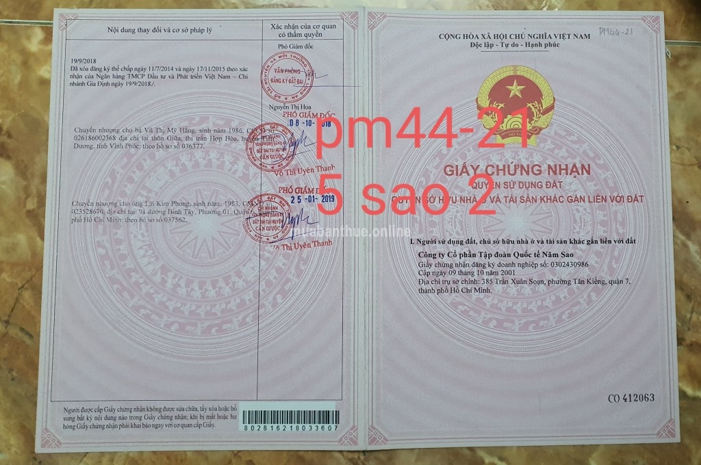 Bán đất nền khu 5 Sao 2